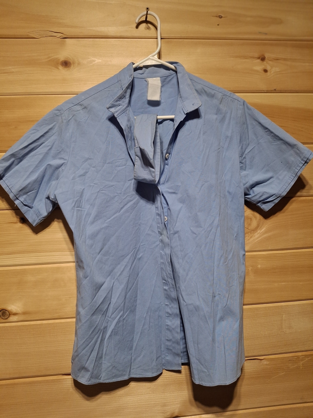 Light Blue Short-Sleeve Men's Shirt